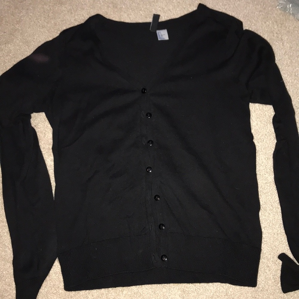 Divided v neck black cardigan